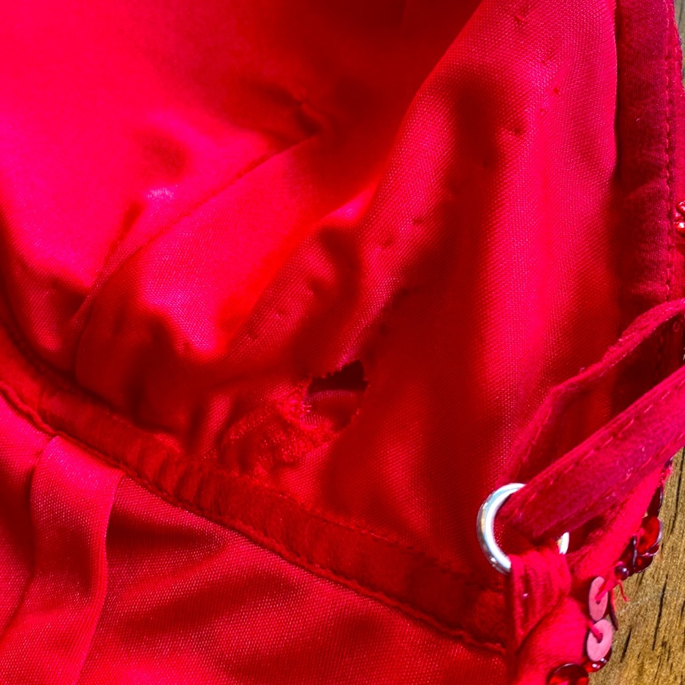 Scala Formal Red Sequence Dress Size 00 - image 7